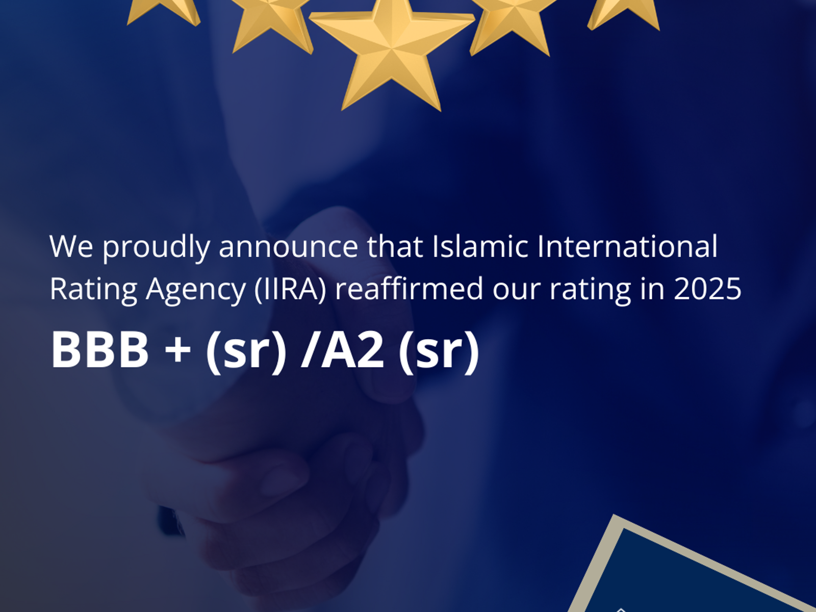 IIRA herbevestigt rating Triple B Plus (sr) / Single A Two (sr) van Trustbank Amanah