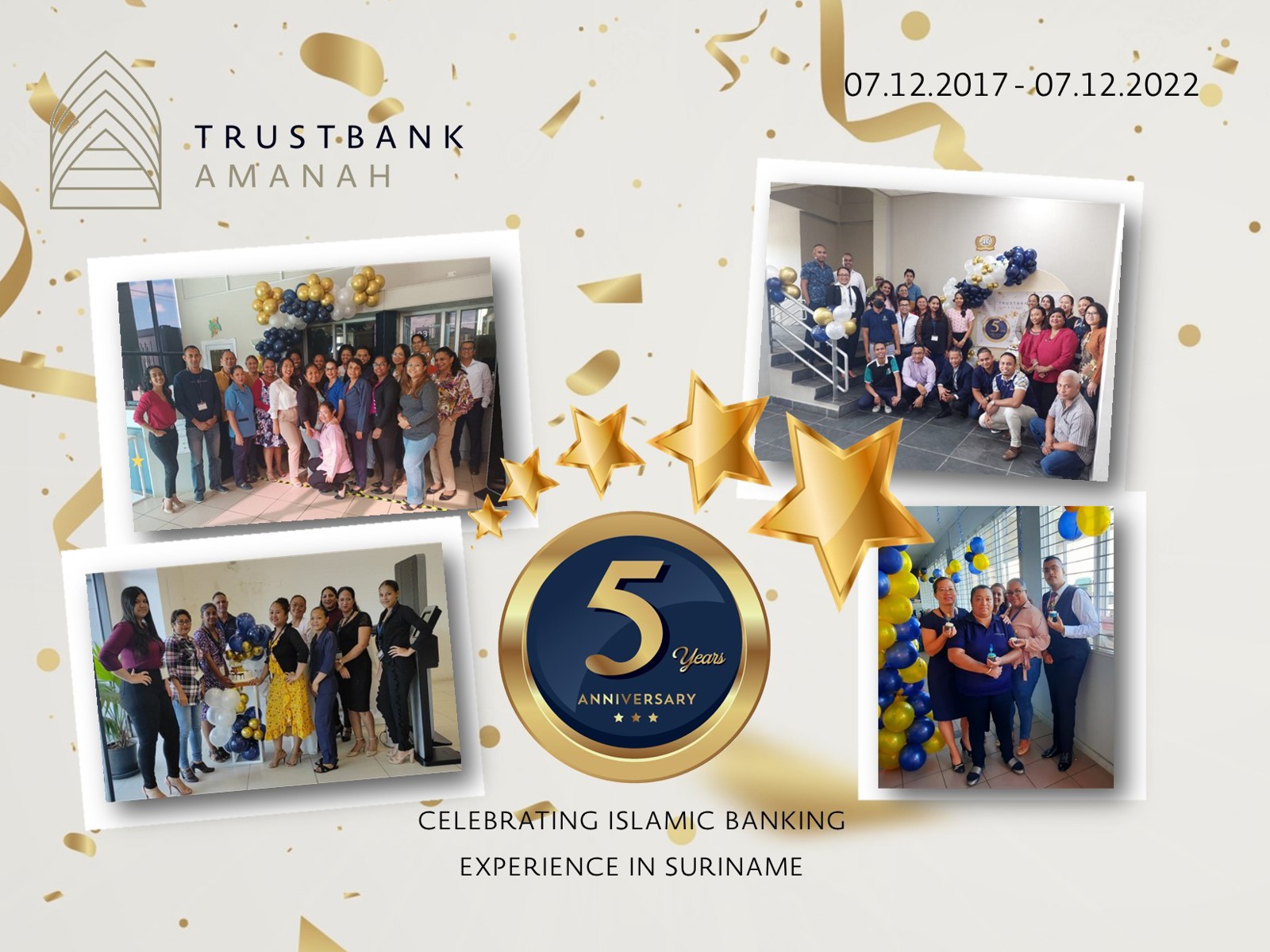 Lustrum herdenking Trustbank Amanah, 1e Islamic Bank in Suriname en de regio.